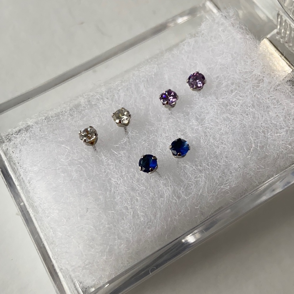 Sterling Silver Earrings (all 3 pairs)